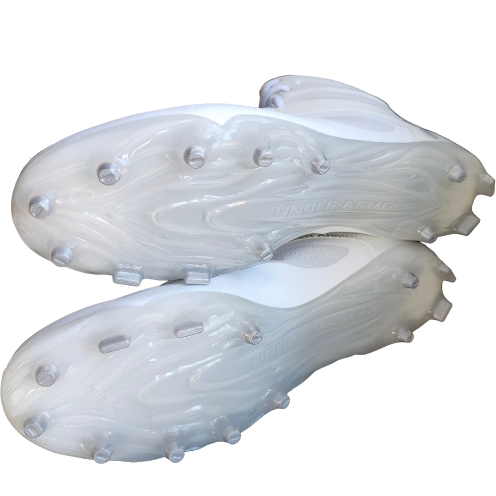 New Under Armour Command MC Mid UA Lacrosse Cleats White Mens 15 - Picture 6 of 7
